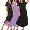 Black Floral/Light Purple/Black