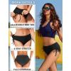 image:imageEkouaer Bikini Bottoms for Women Mid Waist Swim Bottom Full Coverage Swim Bathing Suit Bottom Adjustable Side Tie Swim ShortsBlack