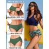 image:imageEkouaer Bikini Bottoms for Women Mid Waist Swim Bottom Full Coverage Swim Bathing Suit Bottom Adjustable Side Tie Swim ShortsRed Tropical Flowers