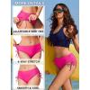 image:imageEkouaer Bikini Bottoms for Women Mid Waist Swim Bottom Full Coverage Swim Bathing Suit Bottom Adjustable Side Tie Swim ShortsRose Red