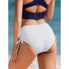 image:imageEkouaer Bikini Bottoms for Women Mid Waist Swim Bottom Full Coverage Swim Bathing Suit Bottom Adjustable Side Tie Swim ShortsWhite