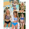 image:imageEkouaer Bikini Bottoms for Women Mid Waist Swim Bottom Full Coverage Swim Bathing Suit Bottom Adjustable Side Tie Swim ShortsWhite