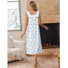 image:imageEkouaer Cotton Nightgowns for Women Long Sleeveless Night Gown Victorian Sleep dress Soft Night Dress Ladies SleepwearBlue Floral
