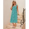image:imageEkouaer Cotton Nightgowns for Women Long Sleeveless Night Gown Victorian Sleep dress Soft Night Dress Ladies SleepwearGreen Floral