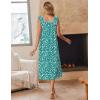 image:imageEkouaer Cotton Nightgowns for Women Long Sleeveless Night Gown Victorian Sleep dress Soft Night Dress Ladies SleepwearGreen Floral