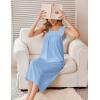 image:imageEkouaer Cotton Nightgowns for Women Long Sleeveless Night Gown Victorian Sleep dress Soft Night Dress Ladies SleepwearLight Blue