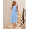 image:imageEkouaer Cotton Nightgowns for Women Long Sleeveless Night Gown Victorian Sleep dress Soft Night Dress Ladies SleepwearLight Blue