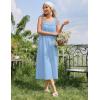 image:imageEkouaer Cotton Nightgowns for Women Long Sleeveless Night Gown Victorian Sleep dress Soft Night Dress Ladies SleepwearLight Blue