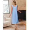 image:imageEkouaer Cotton Nightgowns for Women Long Sleeveless Night Gown Victorian Sleep dress Soft Night Dress Ladies SleepwearLight Blue