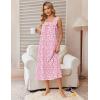 image:imageEkouaer Cotton Nightgowns for Women Long Sleeveless Night Gown Victorian Sleep dress Soft Night Dress Ladies SleepwearPink Floral