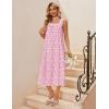 image:imageEkouaer Cotton Nightgowns for Women Long Sleeveless Night Gown Victorian Sleep dress Soft Night Dress Ladies SleepwearPink Floral
