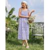 image:imageEkouaer Cotton Nightgowns for Women Long Sleeveless Night Gown Victorian Sleep dress Soft Night Dress Ladies SleepwearPurple Speckle