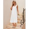 image:imageEkouaer Cotton Nightgowns for Women Long Sleeveless Night Gown Victorian Sleep dress Soft Night Dress Ladies SleepwearWhite