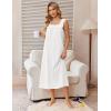 image:imageEkouaer Cotton Nightgowns for Women Long Sleeveless Night Gown Victorian Sleep dress Soft Night Dress Ladies SleepwearWhite