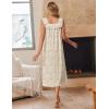 image:imageEkouaer Cotton Nightgowns for Women Long Sleeveless Night Gown Victorian Sleep dress Soft Night Dress Ladies SleepwearYellow Floral