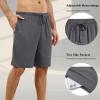 image:imageEkouaer Mens Pajama Shorts Bamboo Rayon Pj Bottoms Soft Sleep Shorts Soft Drawstring Loungewear With Pockets 2 Pack S3XL01 Formal Grey and Blue