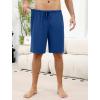image:imageEkouaer Mens Pajama Shorts Bamboo Rayon Pj Bottoms Soft Sleep Shorts Soft Drawstring Loungewear With Pockets 2 Pack S3XL01 Formal Grey and Blue