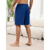 image:imageEkouaer Mens Pajama Shorts Bamboo Rayon Pj Bottoms Soft Sleep Shorts Soft Drawstring Loungewear With Pockets 2 Pack S3XL01 Formal Grey and Blue