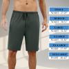 image:imageEkouaer Mens Pajama Shorts Bamboo Rayon Pj Bottoms Soft Sleep Shorts Soft Drawstring Loungewear With Pockets 2 Pack S3XLBlack and Blue2 Pcs