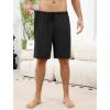 image:imageEkouaer Mens Pajama Shorts Bamboo Rayon Pj Bottoms Soft Sleep Shorts Soft Drawstring Loungewear With Pockets 2 Pack S3XLBlack and Blue2 Pcs