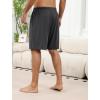 image:imageEkouaer Mens Pajama Shorts Bamboo Rayon Pj Bottoms Soft Sleep Shorts Soft Drawstring Loungewear With Pockets 2 Pack S3XLBlack and Dark Grey2 Pcs