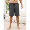 image:imageEkouaer Mens Pajama Shorts Bamboo Rayon Pj Bottoms Soft Sleep Shorts Soft Drawstring Loungewear With Pockets 2 Pack S3XLBlack and Dark Grey2 Pcs