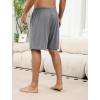 image:imageEkouaer Mens Pajama Shorts Bamboo Rayon Pj Bottoms Soft Sleep Shorts Soft Drawstring Loungewear With Pockets 2 Pack S3XLBlack and Light Grey2 Pcs