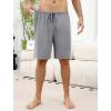 image:imageEkouaer Mens Pajama Shorts Bamboo Rayon Pj Bottoms Soft Sleep Shorts Soft Drawstring Loungewear With Pockets 2 Pack S3XLBlack and Light Grey2 Pcs