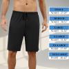 image:imageEkouaer Mens Pajama Shorts Bamboo Rayon Pj Bottoms Soft Sleep Shorts Soft Drawstring Loungewear With Pockets 2 Pack S3XLBlack and Light Grey2 Pcs
