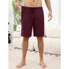 image:imageEkouaer Mens Pajama Shorts Bamboo Rayon Pj Bottoms Soft Sleep Shorts Soft Drawstring Loungewear With Pockets 2 Pack S3XLBlack and Red2 Pcs
