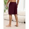 image:imageEkouaer Mens Pajama Shorts Bamboo Rayon Pj Bottoms Soft Sleep Shorts Soft Drawstring Loungewear With Pockets 2 Pack S3XLBlack and Red2 Pcs