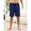 image:imageEkouaer Mens Pajama Shorts Bamboo Rayon Pj Bottoms Soft Sleep Shorts Soft Drawstring Loungewear With Pockets 2 Pack S3XLBlue and Navy Blue2 Pcs