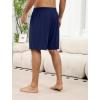 image:imageEkouaer Mens Pajama Shorts Bamboo Rayon Pj Bottoms Soft Sleep Shorts Soft Drawstring Loungewear With Pockets 2 Pack S3XLBlue and Navy Blue2 Pcs