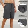 image:imageEkouaer Mens Pajama Shorts Bamboo Rayon Pj Bottoms Soft Sleep Shorts Soft Drawstring Loungewear With Pockets 2 Pack S3XLDark Grey and Army Green2 Pcs