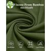 image:imageEkouaer Mens Pajama Shorts Bamboo Rayon Pj Bottoms Soft Sleep Shorts Soft Drawstring Loungewear With Pockets 2 Pack S3XLDark Grey and Army Green2 Pcs