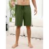image:imageEkouaer Mens Pajama Shorts Bamboo Rayon Pj Bottoms Soft Sleep Shorts Soft Drawstring Loungewear With Pockets 2 Pack S3XLDark Grey and Army Green2 Pcs