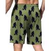 image:imageEkouaer Mens Pajama Shorts Soft Sleepwear Bottoms Elastic Waistband Loungewear Breathable Men Shorts with PocketsArmy Green Bigfoot