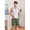 image:imageEkouaer Mens Pajama Shorts Soft Sleepwear Bottoms Elastic Waistband Loungewear Breathable Men Shorts with PocketsArmy Green Bigfoot
