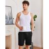 image:imageEkouaer Mens Pajama Shorts Soft Sleepwear Bottoms Elastic Waistband Loungewear Breathable Men Shorts with PocketsBlack