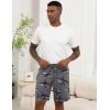 image:imageEkouaer Mens Pajama Shorts Soft Sleepwear Bottoms Elastic Waistband Loungewear Breathable Men Shorts with PocketsBlue Print and Gray Shark