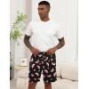 image:imageEkouaer Mens Pajama Shorts Soft Sleepwear Bottoms Elastic Waistband Loungewear Breathable Men Shorts with PocketsFruit Watermelon and Lemon