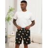 image:imageEkouaer Mens Pajama Shorts Soft Sleepwear Bottoms Elastic Waistband Loungewear Breathable Men Shorts with PocketsGray Barbecue and Black Wine Glass
