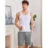 image:imageEkouaer Mens Pajama Shorts Soft Sleepwear Bottoms Elastic Waistband Loungewear Breathable Men Shorts with PocketsLight Grey