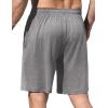 image:imageEkouaer Mens Pajama Shorts Soft Sleepwear Bottoms Elastic Waistband Loungewear Breathable Men Shorts with PocketsLight Grey
