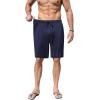 image:imageEkouaer Mens Pajama Shorts Soft Sleepwear Bottoms Elastic Waistband Loungewear Breathable Men Shorts with PocketsNavy Blue