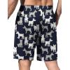 image:imageEkouaer Mens Pajama Shorts Soft Sleepwear Bottoms Elastic Waistband Loungewear Breathable Men Shorts with PocketsNavy Dogs