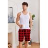 image:imageEkouaer Mens Pajama Shorts Soft Sleepwear Bottoms Elastic Waistband Loungewear Breathable Men Shorts with PocketsPlaid Red