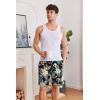 image:imageEkouaer Mens Pajama Shorts Soft Sleepwear Bottoms Elastic Waistband Loungewear Breathable Men Shorts with PocketsTropical Flowers