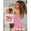 image:imageEkouaer Pajama Sets for Women Lingerie Sleepwear Soft Pjs 2 Piece Cami Shorts Set U Neck Adjustable Strap NightwearCoral Pink