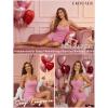image:imageEkouaer Pajama Sets for Women Lingerie Sleepwear Soft Pjs 2 Piece Cami Shorts Set U Neck Adjustable Strap NightwearCoral Pink